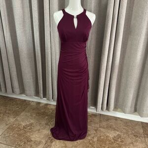 Betsy & Adam Deep Burgundy Maxi Dress